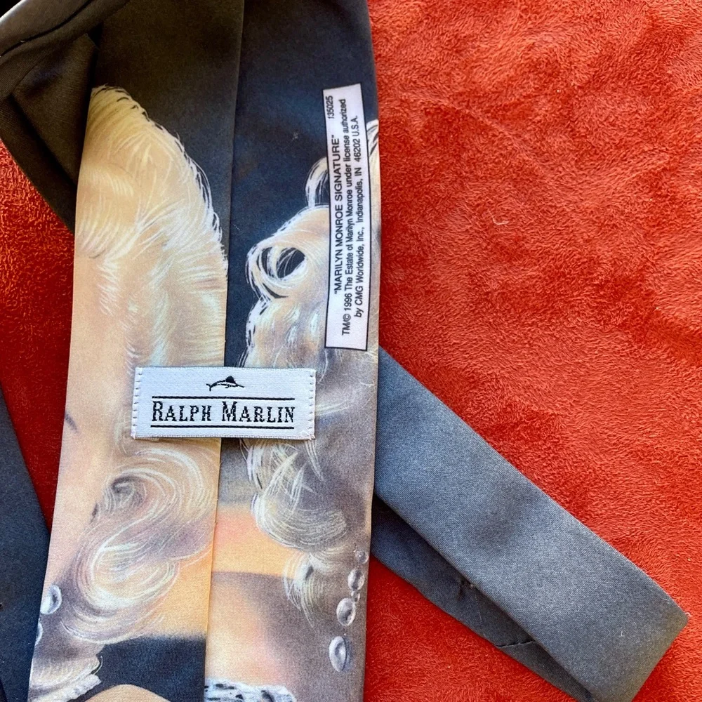 RALPH MARLIN Wearable Art MARILYN MONROE Necktie Made in USA